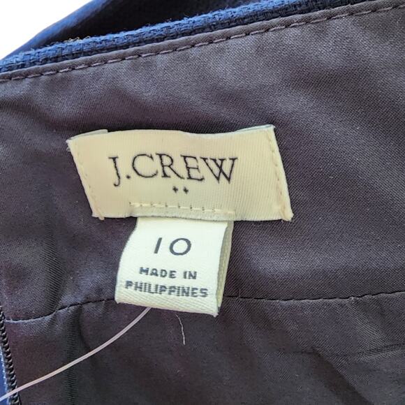 Reimagined by J.Crew Factory Tipped Skirt in Basketweave Navy Green Size 10 - Picture 5 of 8